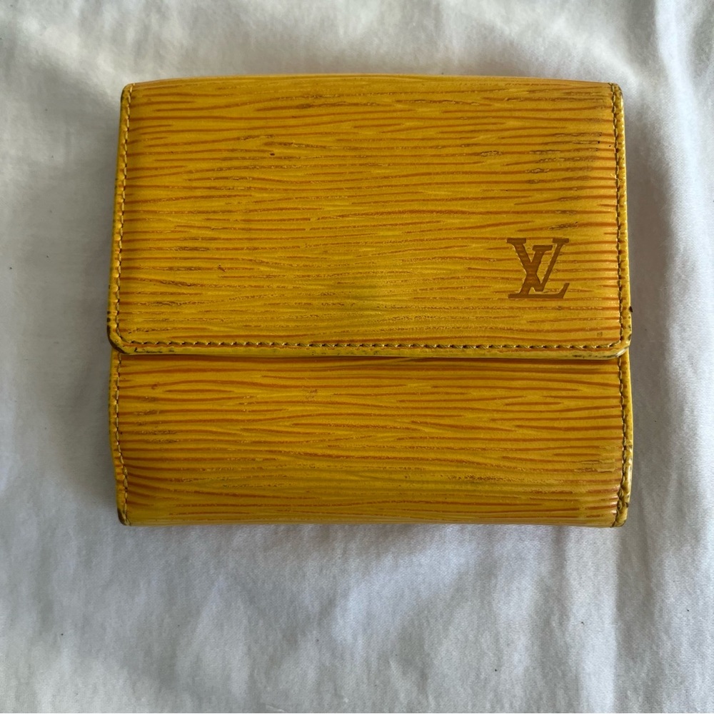 Louis Vuitton yellow epi leather wallet